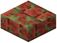 Mossy Red Rock Brick Slab