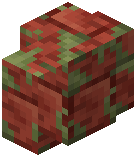 Mossy Red Rock Brick Wall