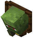 Zombie Villager Head Mount