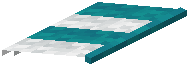 Cyan Striped Awning