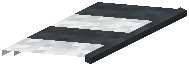 Gray Striped Awning