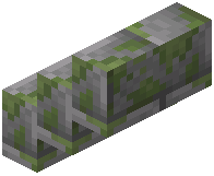 Mossy Stone Brick Compact Stairs