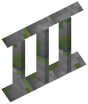 Mossy Stone Brick Railing