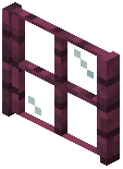 Crimson Planks Four Pane Window
