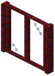 Rectangle Crimson Stem Window