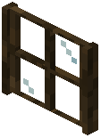Dark Oak Four Pane Window