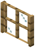 Oak Planks Four Pane Window